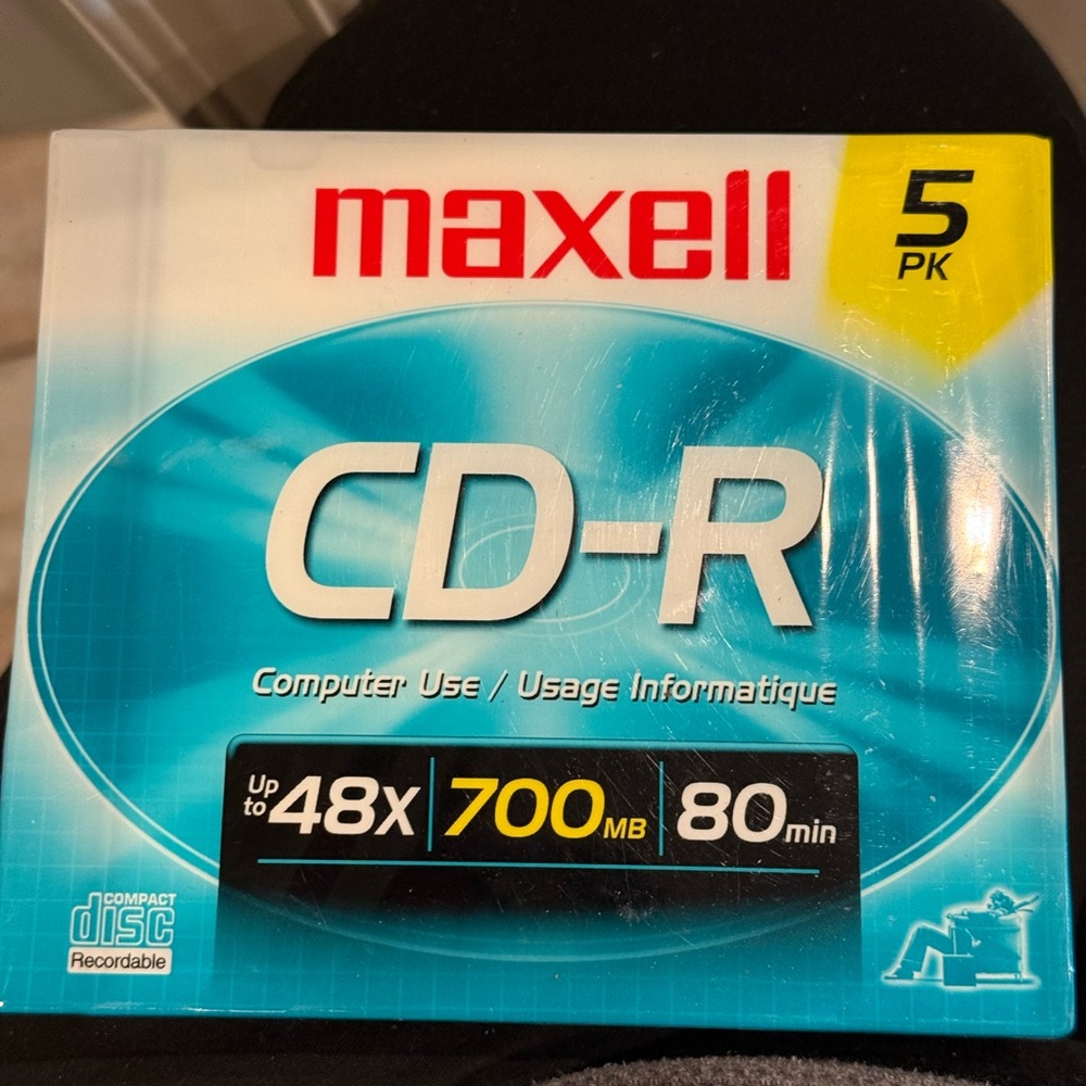 Maxell CD-R 5 Pack - Blue